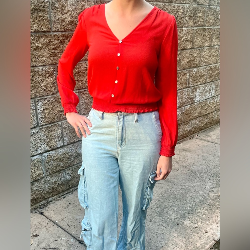 Michael by Michael Kors XS Orange Blouse